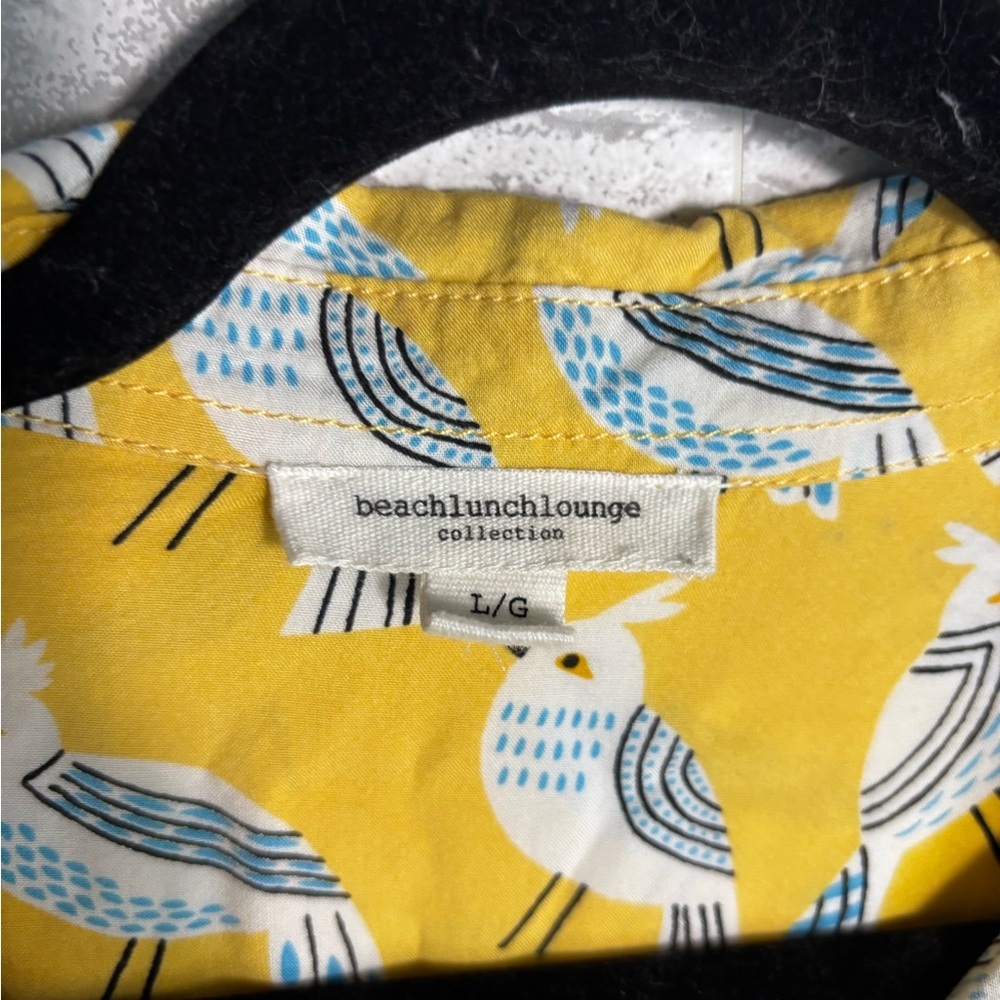 Whimsical Yellow Bird Print Women’s Shirt - Picture 2 of 2